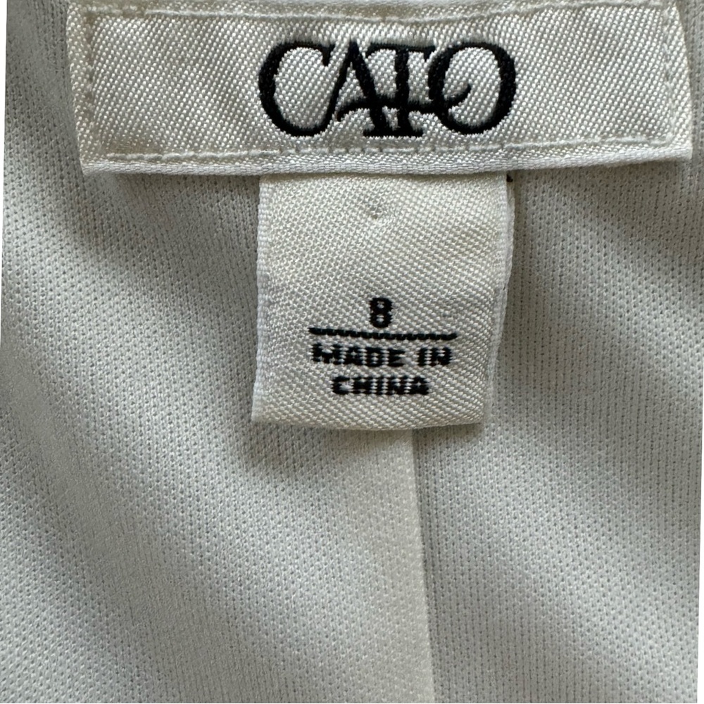 Cato Cream Green And Black Fair Skirt Size 8 Side Zipper - Picture 7 of 10
